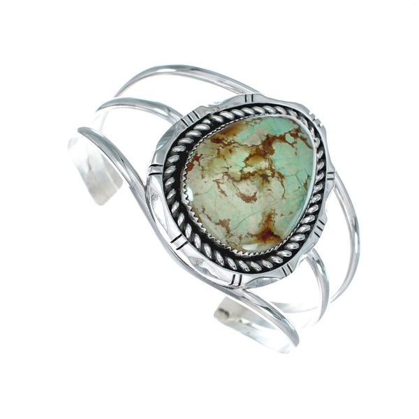 Genuine Sterling Silver Kingman Turquoise Native American Cuff Bracelet SX10106